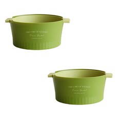 Block Mart 廚房層疊雙層洗滌籃, 2個, 綠色