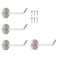 철물대장 스텐 돌출 벽옷걸이 100mm x 4p, 실버, 1개