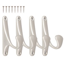 Cholmuldaejang 樹葉造型壁掛衣架 4入, 1個, 銀色