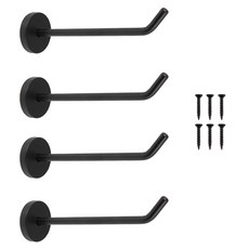 Cholmuldaejang 不鏽鋼突出壁掛衣架 150mm x 4入, 1個, 黑色