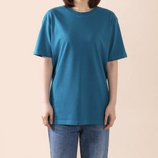 더팀 베이직 20수 무지 라운드 통기성 반팔 티셔츠