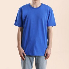 더팀 베이직 20수 무지 라운드 통기성 반팔 티셔츠