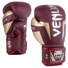 VENUM 菁英拳擊手套雙手組, 酒紅色+金色