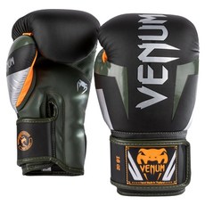 VENUM 菁英拳擊手套 雙手, 黑+銀+卡其