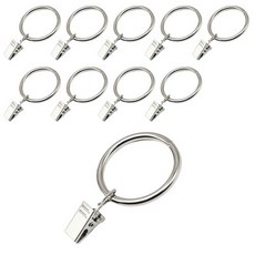 민스리빙 메탈 커튼집게링 32mm 10개, 실버