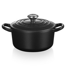 LE CREUSET Signature圓形電磁爐鍋, 1個, 14cm, 霧面黑