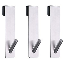 MONACO OLIVE 浴室不鏽鋼淋浴間門掛勾, 銀色, 3個