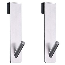 MONACO OLIVE 浴室不鏽鋼淋浴間門掛勾, 銀色, 2個