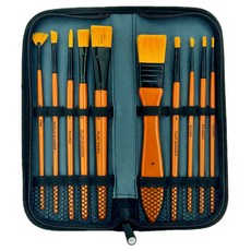 BERENYART 美術畫材水彩筆刷組 巧克力拿鐵, 1套, 1號, 4#號, 6#號, 12#號, 1"#號, 3/4號, 6"#號, 1/4#號, 3/4#號, 1#號