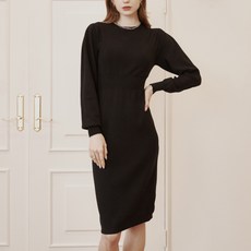 KUZY 여성용 비스코스 숄더셔링 롱 Ladyish 원피스