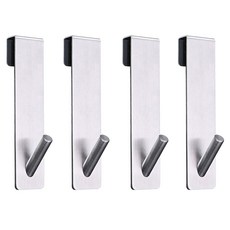 모나코올리브 욕실 스테인레스 샤워부스 도어걸이 후크, 실버, 4개