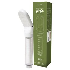 BaekJiSaengHwal 單手水量調節過濾蓮蓬頭, 1個, 白色