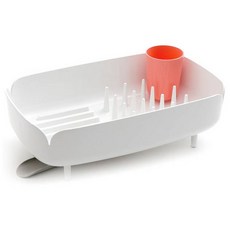 NIneware Cotton 迷你碗盤瀝水架, 1層, 珊瑚色