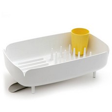 NIneware Cotton 迷你碗盤瀝水架, 1層, 黃色