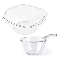 MONACO OLIVE 透明多用盆大+長柄碗組, 透明, 1個