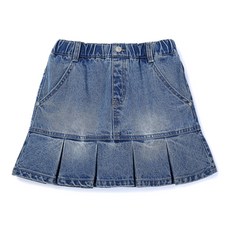 renoma kids 女童款牛仔百褶裙 R2412S603