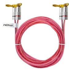 에이치디탑 국산 꺾임 바나나플러그 30C 스피커 케이블, HT-TP002-10M, 혼합색상