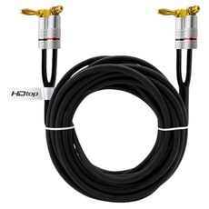 에이치디탑 국산 꺾임 바나나플러그 블랙 30C 스피커 케이블, HT-TP036-15M, 혼합색상