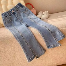 Arbe 女童鈕扣珍珠牛仔褲