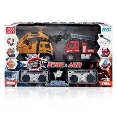 유원 배틀카 포크레인 & 소방차 완구, 혼합색상, 1개