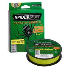 SPIDERWIRE Pure Fishing 超級編織線 Stealth 12 編織線 150m, 黃色, 1個