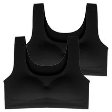 더잠 노와이어 이지 심리스 스포츠 브라탑 2p