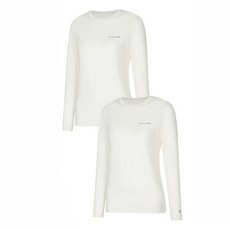 ISENBERG 女款圓領刷毛長袖T恤 2件組