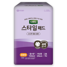 Depend 利清爽 女性用時尚竹炭護墊, 24入, 1個, 中型