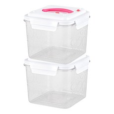 EASY&FREE Air Zero真空密封保鮮盒, 2600ml, 2個