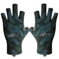 DEUX 釣魚 運動 戶外 5指開口手套 BASS釣魚推薦 雙手套組 5GB-002, 1套, 綠色
