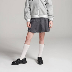 女童石洗丹寧百褶裙 T172