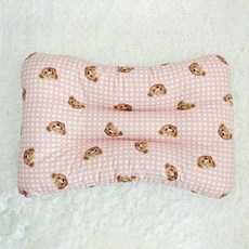 Juni 棉質兒童枕頭, 泰迪熊 粉紅色