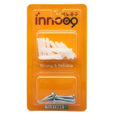 이노공구 백색 둥근머리 직결나사 칼블럭 세트 32mm 20pcs, 1세트