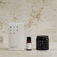 메르시앤코 카밍 포푸리 디퓨저 100ml + 오일디퓨저 방향제 세트, 오리진히노키
