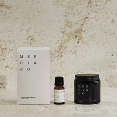 메르시앤코 카밍 포푸리 디퓨저 100ml + 오일디퓨저 방향제 세트, 템플스테이