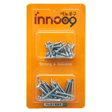 이노공구 백색 둥근머리 직결나사 2종 세트 25mm 32mm 40pcs NIT228, 20세트
