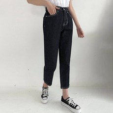 플랜데이 여성용 논페이드 생지 보이핏 스판 데님 팬츠 숏