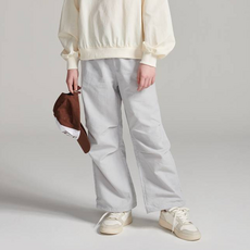 Apple Pink 女童化纖降落傘寬版運動褲 T121