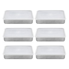 키친유 스텐 냉장고 정리용기 납작 900ml, 1개입, 6개
