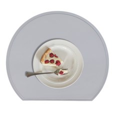 오슬로리빙 루나 방수 실리콘 테이블 식탁매트, 라이트그레이, 38 x 33 x 0.1 cm, 1개