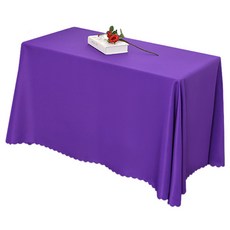 Block Mart 長方形房間布藝餐桌桌布, 紫色, 180 x 220 cm