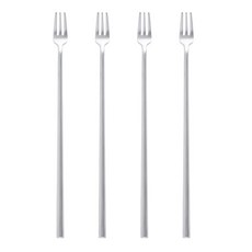 MAISON OBJET Sierre 韓國製基本款不鏽鋼長茶叉, 單品, 單一顏色, 4個