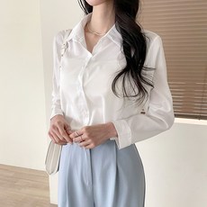 플랜데이 여성용 차르르 베이직 오피스코어룩 블라우스