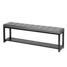 도리퍼니처 코지 2인용 쿠션 벤치 1400, 그레이