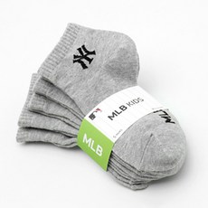 MLB 兒童款 基本logo短筒襪 5雙組