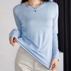 라라온 여성용 라운드넥 긴팔 티셔츠 TSP069