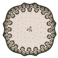 MAISON OBJET Praqa波蘭風陶瓷蕾絲盤, 1個, 桃花