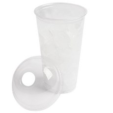 BEST HOME MEGA 外帶透明杯 + 圓頂蓋組合, 1套, 1L, 50入