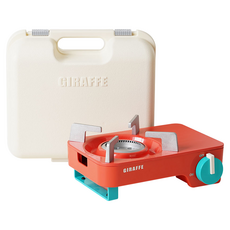 지라프 미니 스토브 가스버너, 레트로크림슨 + 아이보리, 1개