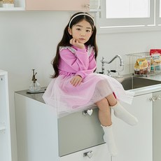 여아용 루디아 와플샤 망사 원피스